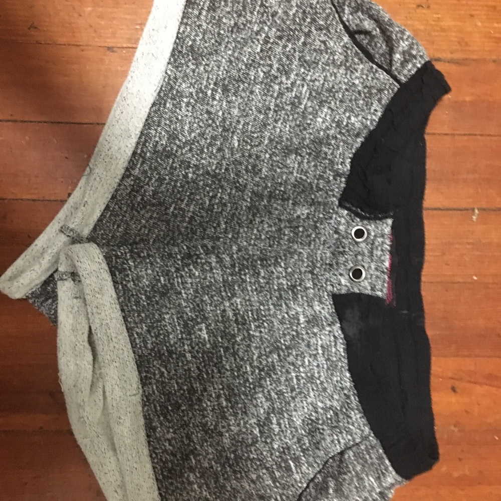 Grey and black comfy sweat shorts